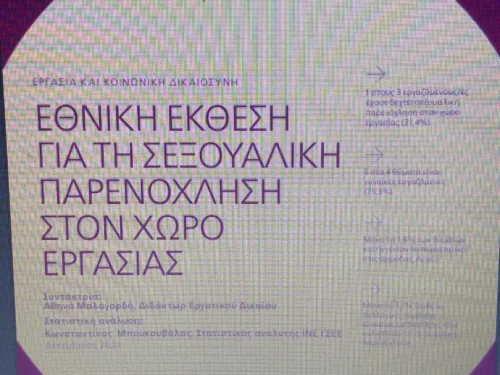 FES ΓΣΕΕ Εθνική Έκθεση Σεξουαλική Παρενόχληση στον χώρο εργασίας 2024 Βασικά Συμπεράσματα